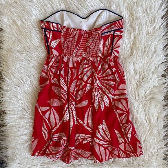 Alice & Trixie Veronique Red Strapless Silk Dress - Picture 8 of 16